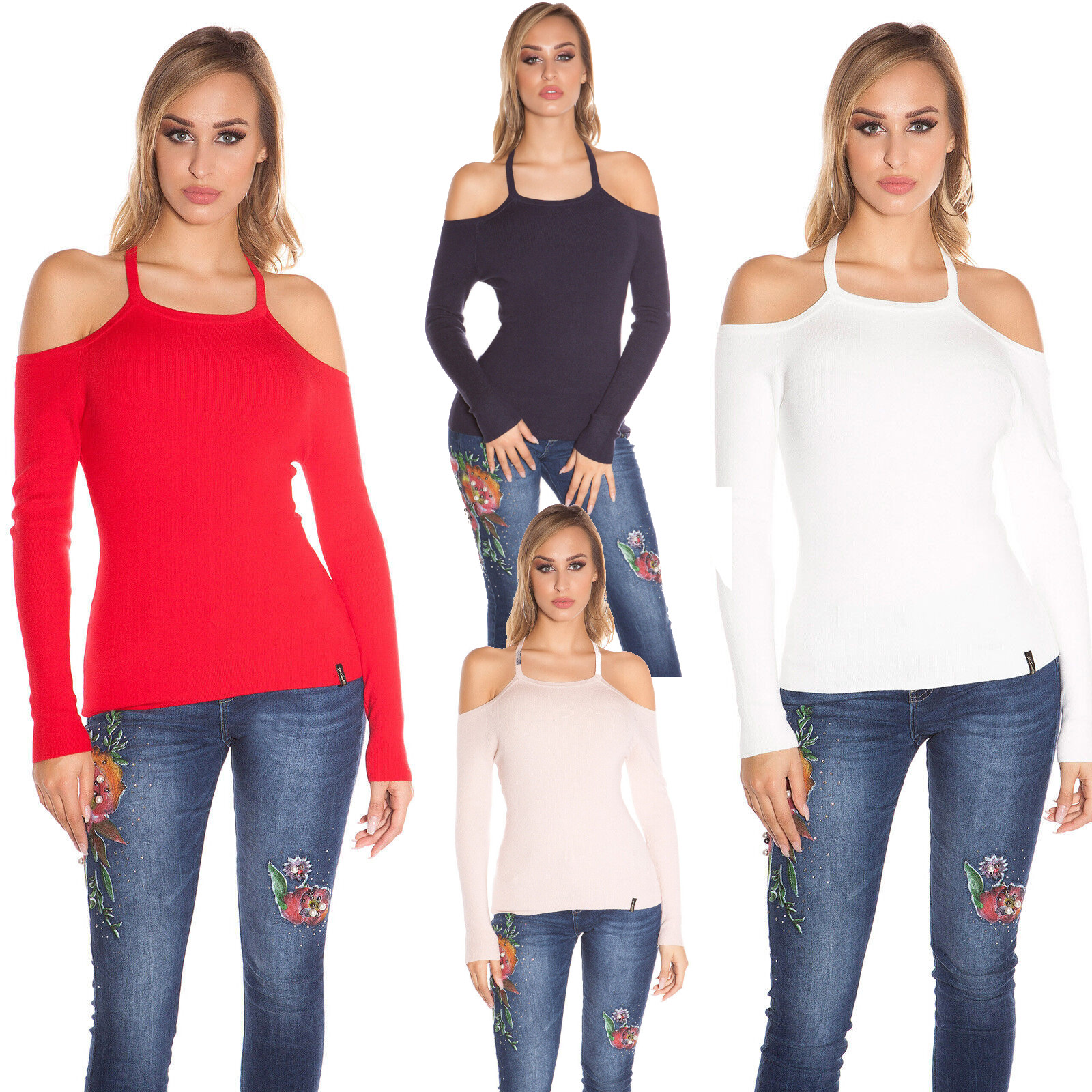 Maglione Koucla donna spalle scoperte maniche lunghe sexy sweater cut out –  Il Bazar Shop