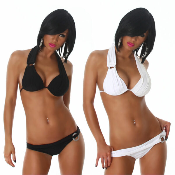 Bikini donna elegante spalline larghe leggermente imbottito costume da bagno