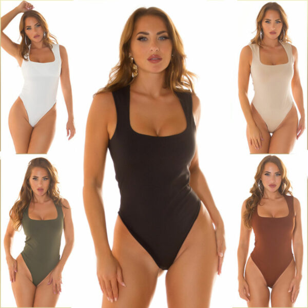 Body donna basic Koucla musthave scollo quadrato smanicato sottogiacca
